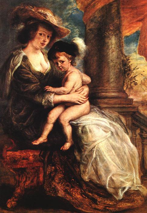 RUBENS, Pieter Pauwel Helena Fourment with her Son Francis china oil painting image